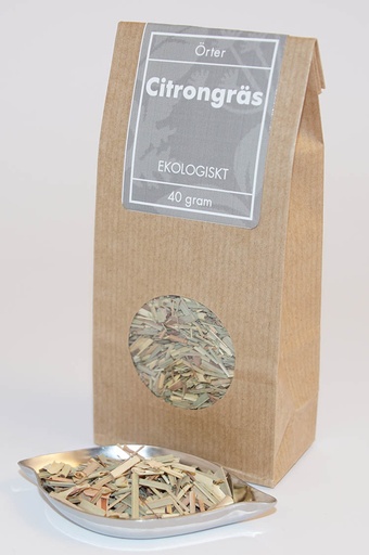[LE30] Citrongräs bitar EKO brun påse med fönster 40g