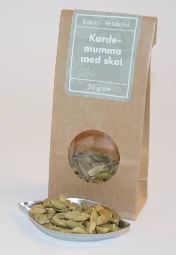[L115] Cardamom whole with shell green brown bag with window 20g