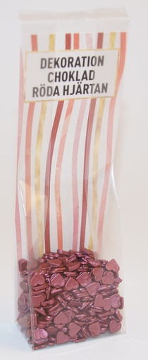 [P8029] Decoration chocolate red hearts pack Premium 75g