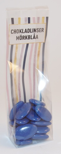 [P8043] Chocolate lentils Dark blue candy pack Premium 75g