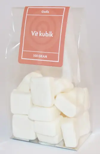 [P9071] White cube Dals pack in stand-up pouch 100g