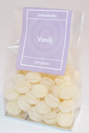 [P9159] Vanilla herbal candies in stand-up pouch 100g
