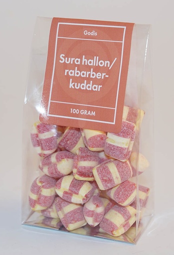 [P9351] Sour Raspberry/rhubarb pillows GRENNA stand-up pouch 100g