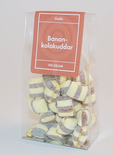 [P9352] Banankolakuddar GRENNA ståpåse 100g