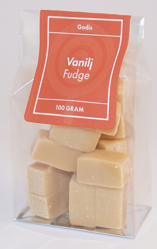 [P9389] Fudge Vanilj kolafabriken i ståpåse 100g