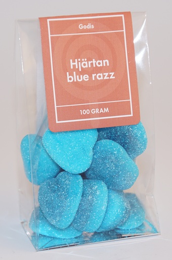 [P9415] Hjärtan Blue razz ståpåse 100g