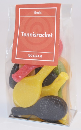 [P9416] Tennis racket in stand-up pouch 100g