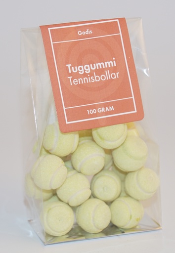 [P9418] Chewing gum Tennis balls stand-up pouch 100g