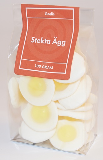 [P9420] Stekta ägg Haribo i ståpåse 100g