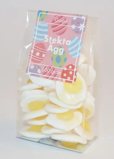 [P9420B] Stekta ägg Haribo i ståpåse 100g