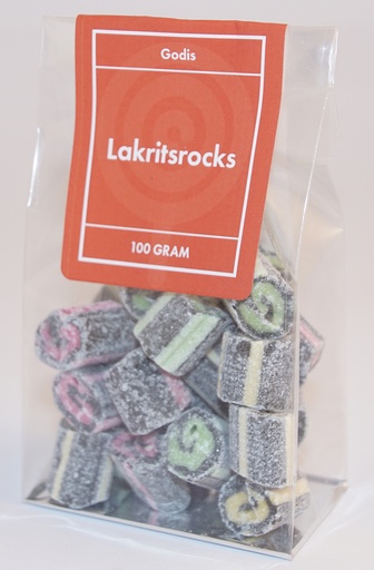 [P9437] Lakritsrocks i ståpåse 100g