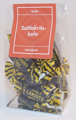 [P9565] Salt liquorice toffee Kolafabriken pack in stand-up pouch 100g