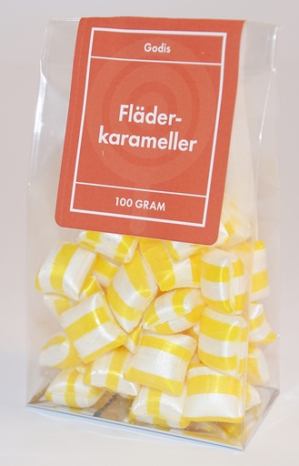 [P9585] Fläderkuddar GRENNA (gul/vit) fp i ståpåse 100g