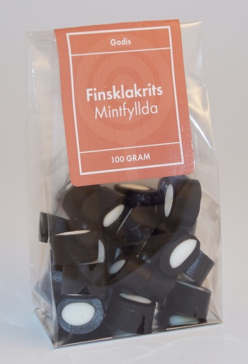 [P9593] Finnish liquorice Mint filled pack 100g