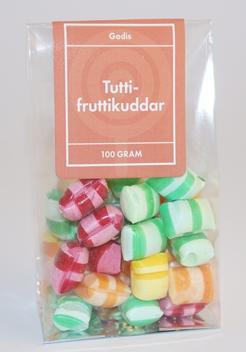 [P9596] Tutti-Fruttikuddar GRENNA ståpåse 100g