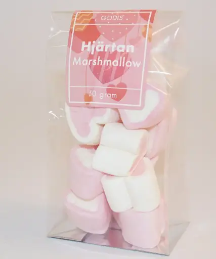 [P9726B] Hearts marshmallow in bag 50g