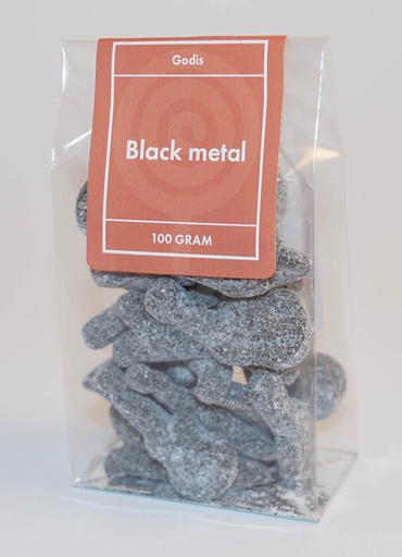 [P9756] Black Metal candy stand-up pouch 100g