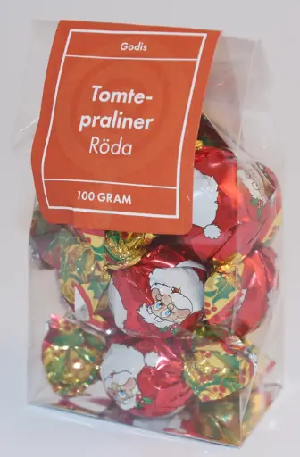 [P9900] Santa praline RED pack in stand-up pouch 100g