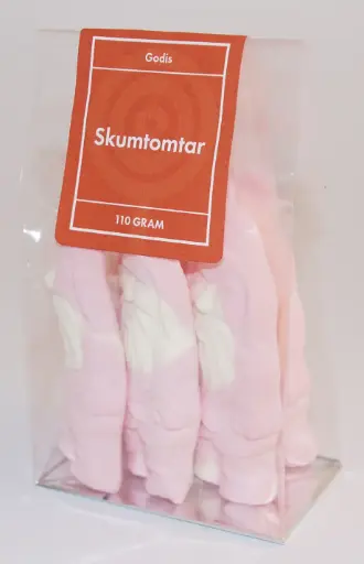 [P9909] Marshmallow santas large Franssons in stand-up pouch 100g