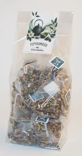[RT524] Pyramidte Citronkaka svart 40st PÅSE