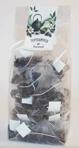 [RT545] Pyramidte Karamel svart 40st PÅSE