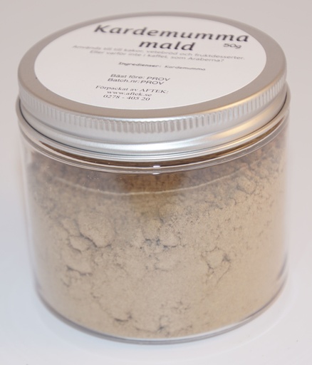 [S102B] Cardamom ground pack in PET jar with silver lid 50g