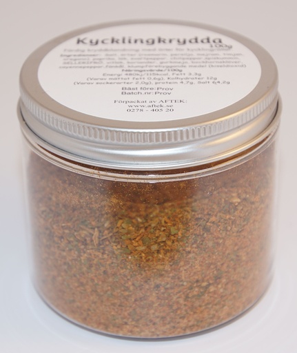 [S112B] Kycklingkrydda fp i petburk med silverlock 100g