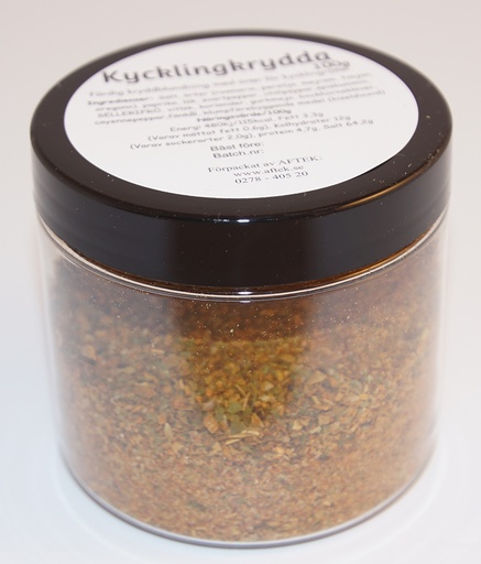[S112D] Chicken seasoning pack in PET jar with black lid 100g