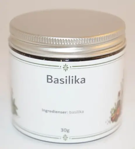 [S11B] Basilika i PET-burk med silver lock 30g