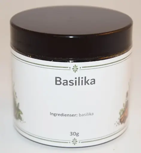 [S11D] Basilika i PET-burk med svart lock 30g