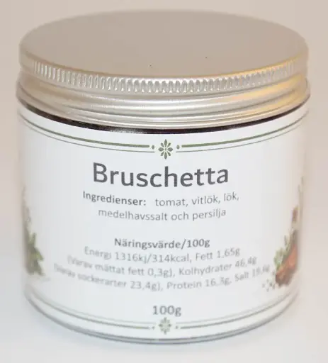 [S15B] Bruschetta fp i petburk med silverlock 100g