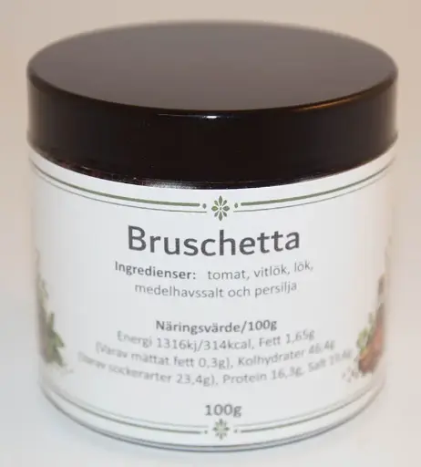 [S15D] Bruschetta pack in PET jar with black lid 100g