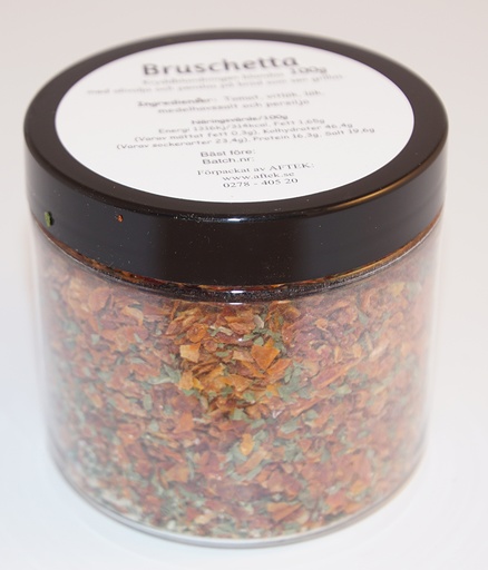 [S15D] Bruschetta pack in PET jar with black lid 100g