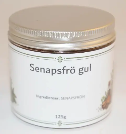 [S213B] Senapsfrö gula fp i petburk med silverlock 125g