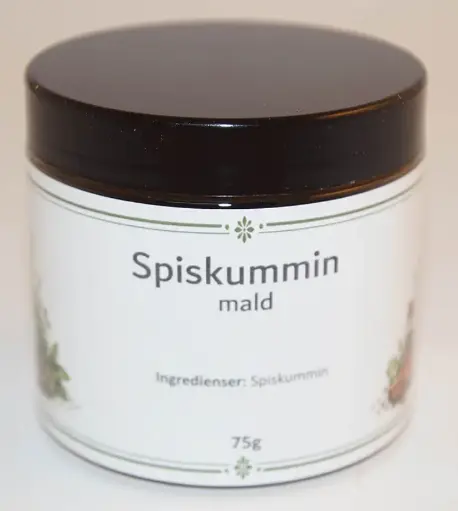[S217D] Spiskummin mald fp i petburk med svart lock 75g