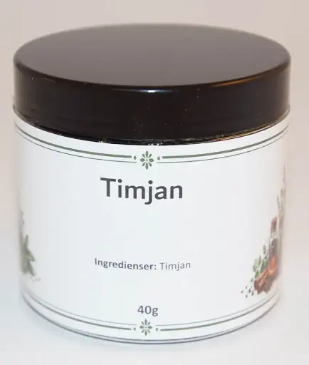[S233D] Thyme pack in PET jar with black lid 40g