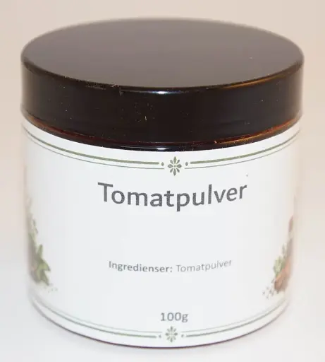 [S236D] Tomatpulver i PET-burk med svart lock