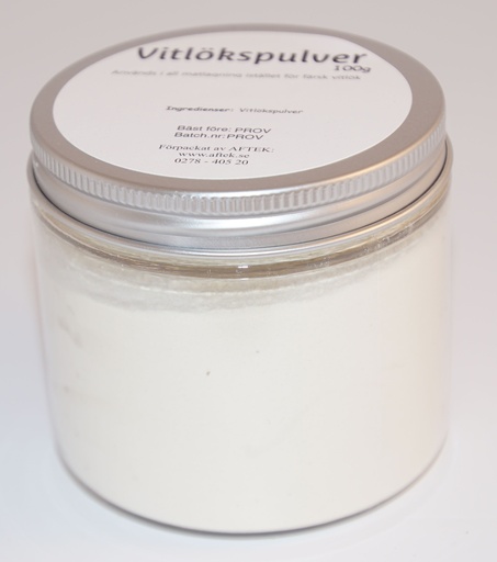 [S254B] Vitökspulver fp i petburk med silverlock 100g