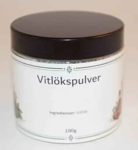 [S254D] Vitökspulver fp i petburk med svart lock 100g