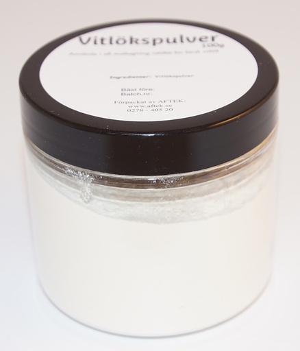 [S254D] Vitökspulver fp i petburk med svart lock 100g