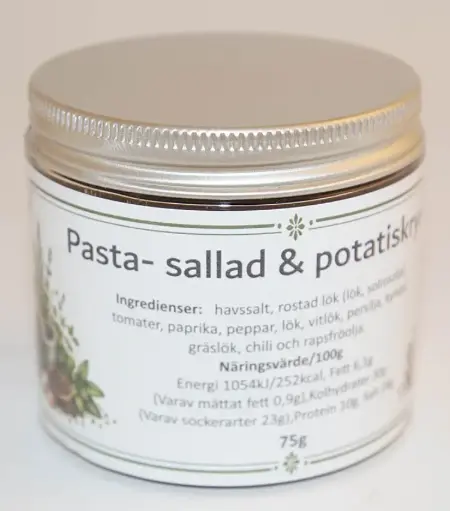 [S282B] Pasta Sallad Potatiskrydda fp i petburk med silverlock 75g