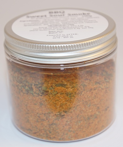 [S286B] BBQ Sweet Sour Smoke pack in PET jar with silver lid 100g