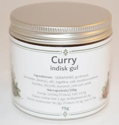 [S29B] Curry gul fp i petburk med silverlock 75g