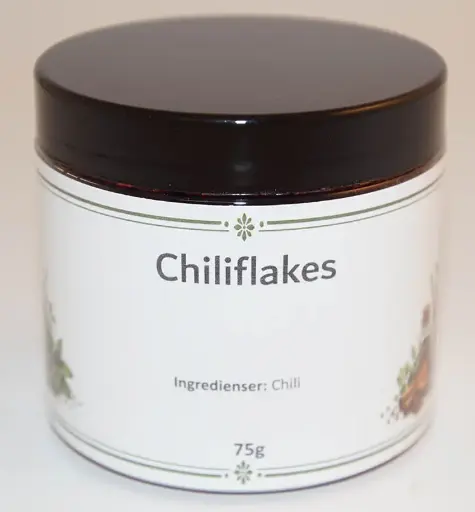 [S35D] Chili 2-4 mm fp i petburk med svartlock 75g