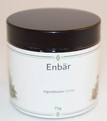 [S50D] Enbär Hel fp i petburk med svart lock 75g