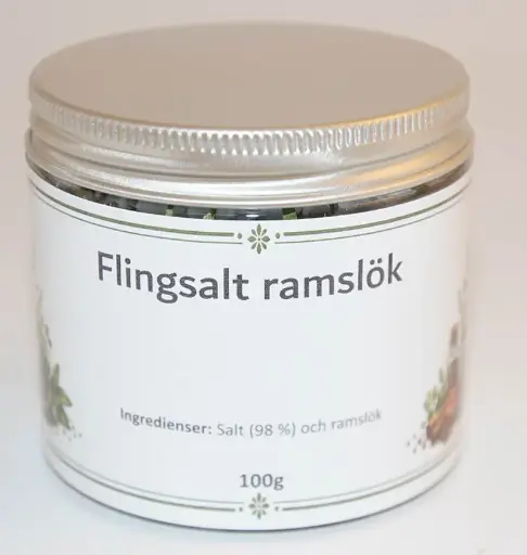 [S57B] Flingsalt Ramslök i petburk med silverlock 100g