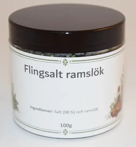 [S57D] Flingsalt Ramslök i petburk med svart lock 100g