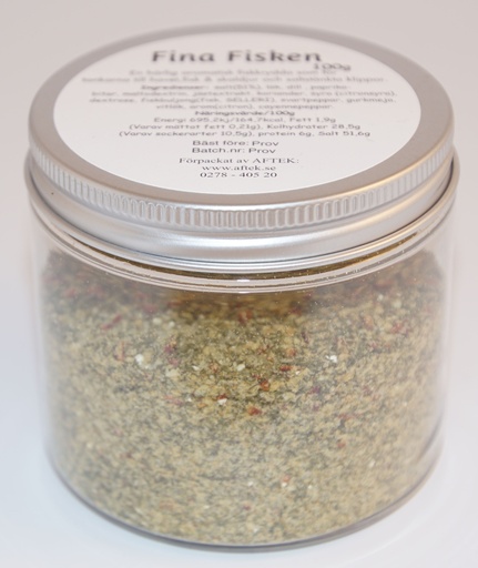[S68B] Fina fisken pack in PET jar with silver lid 100g
