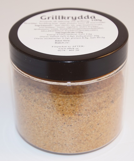 [S72D] Grill seasoning in PET jar with black lid 100g
