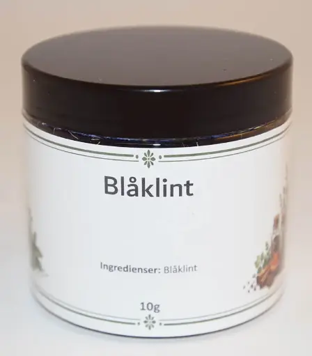 [S854D] Blåklint i PET-burk med svart lock 10g